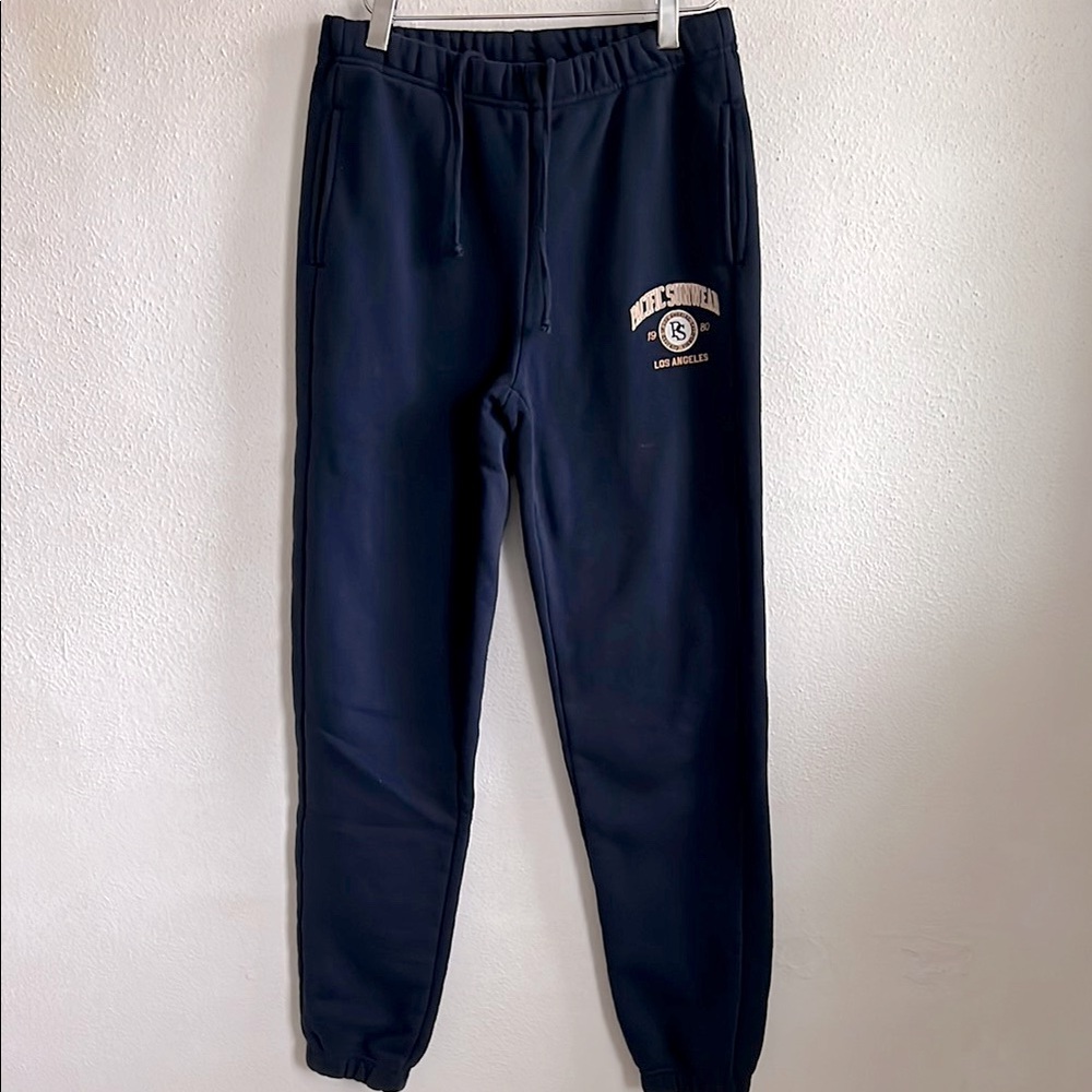 Pacsun Navy Logo Sweatpants